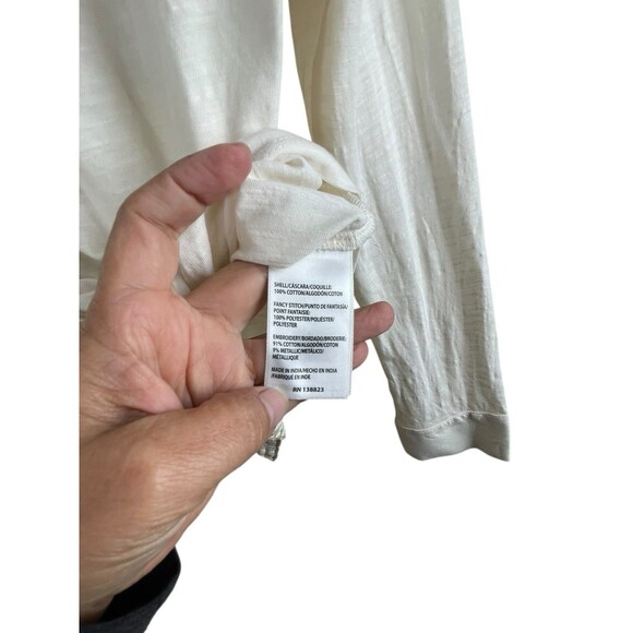 Idyllwind Women Embroidered Tie Front Knit Long Sleeve Western Pearl Snap Shirt - Picture 12 of 13